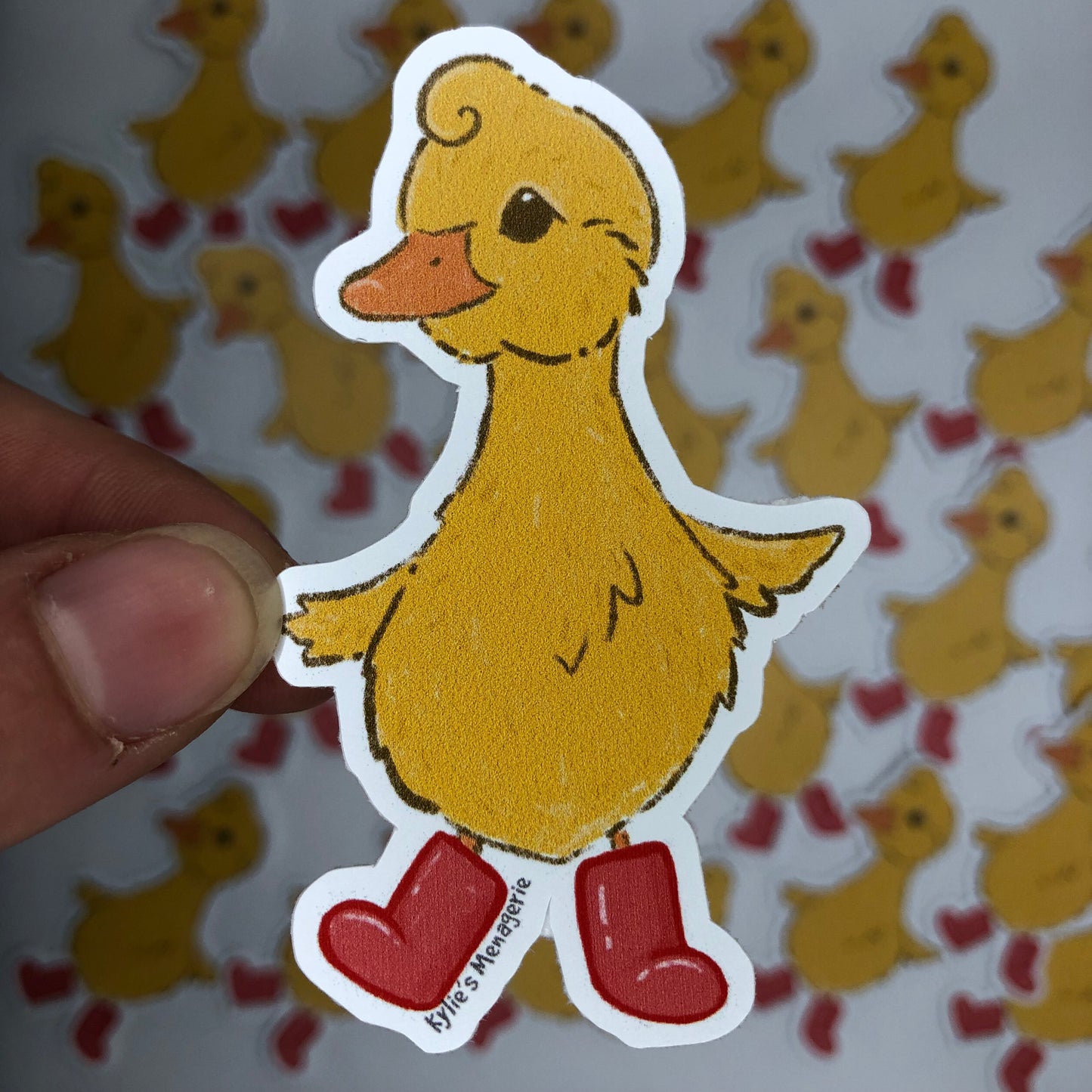 Misprint duck sticker