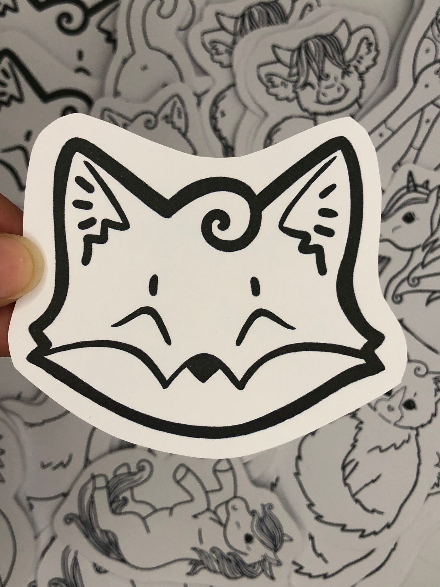 Fox coloring sticker