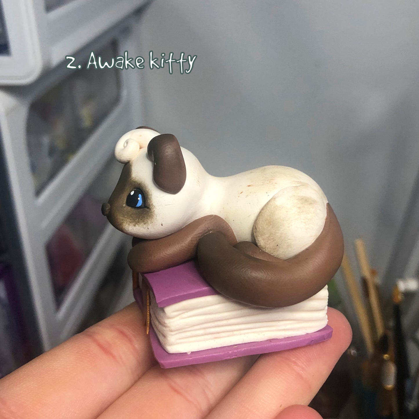 Custom Book Cat sculpture