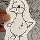 Ducking coloring aticker