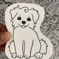 Dog coloring sticker