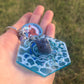 Dolphin polymer clay resin keychain art