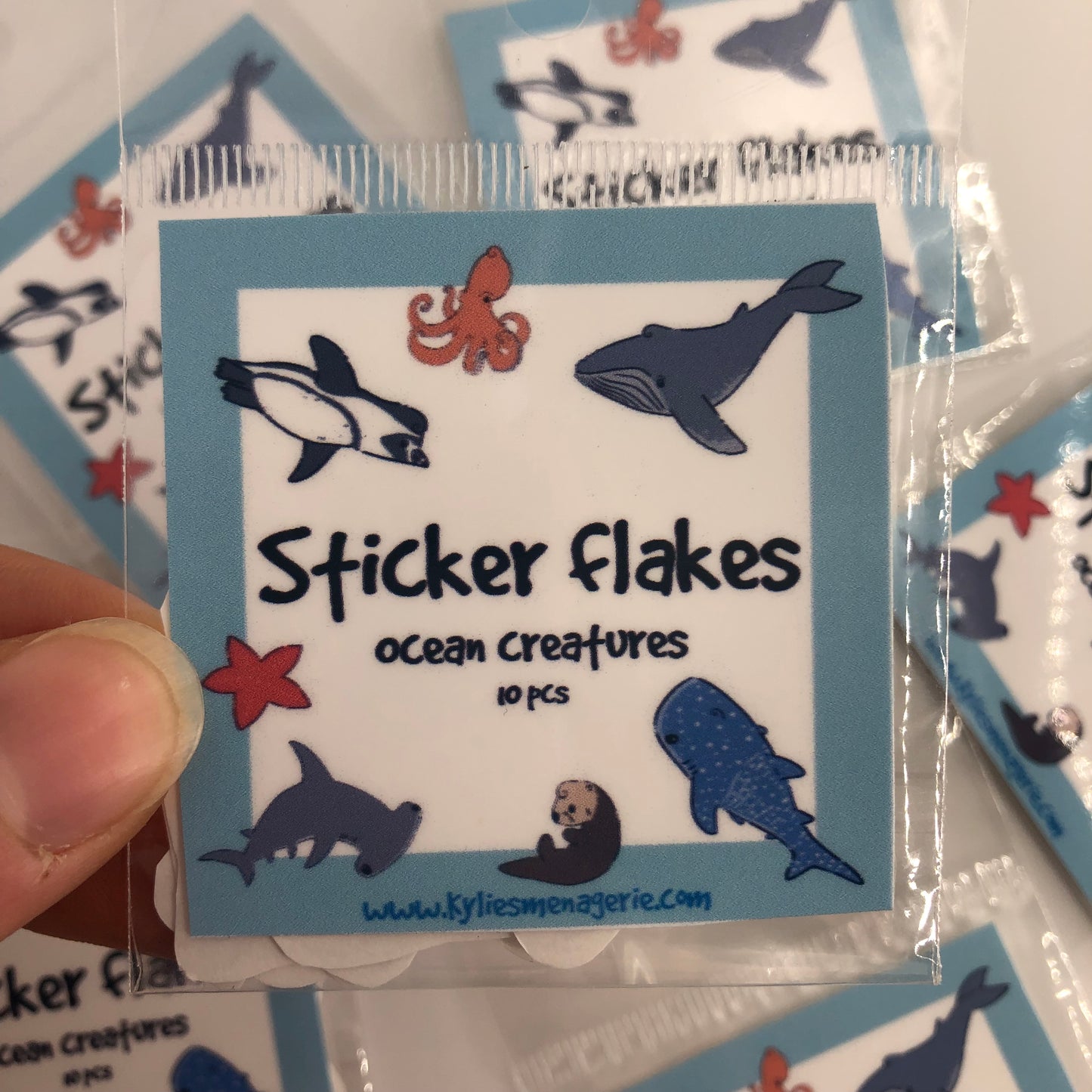 Ocean creature sticker flakes
