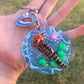 Tiger polymer clay resin keychain art