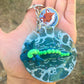Sea dragon polymer clay resin keychain art
