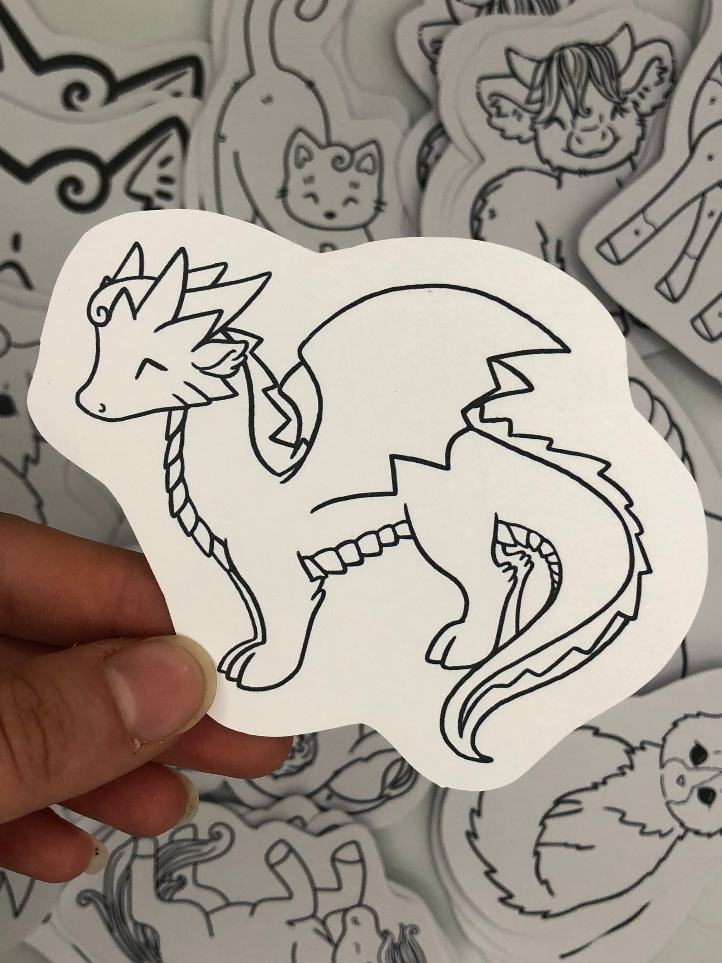 Dragon coloring sticker #2