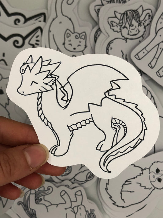 Dragon coloring sticker #2