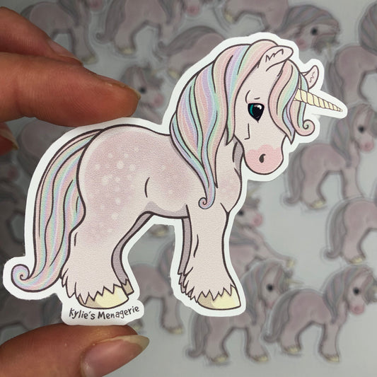 Misprint unicorn sticker