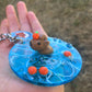Capybara polymer clay resin keychain art