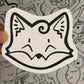 Fox coloring sticker