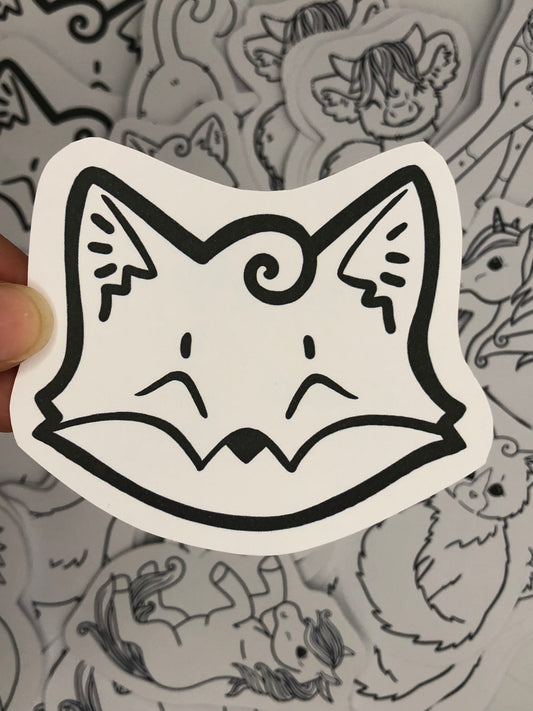 Fox coloring sticker