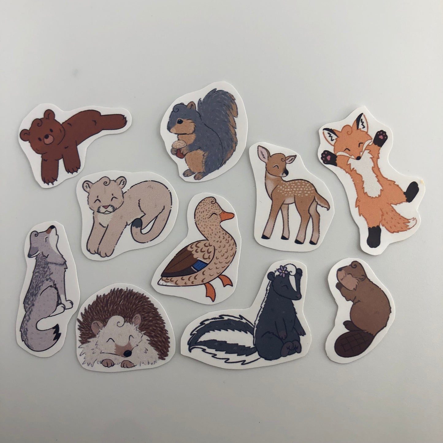 Forest creature sticker flakes