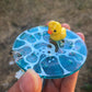 Yellow duck polymer clay resin keychain art