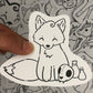Witchy fox coloring sticker