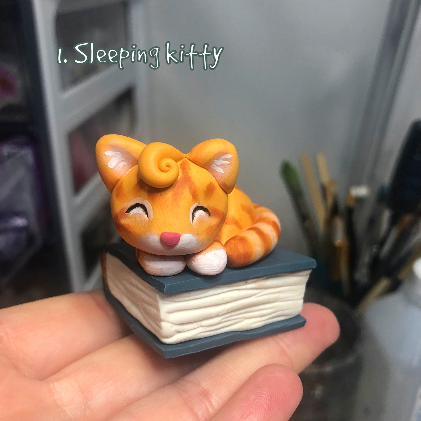 Custom Book Cat sculpture