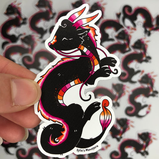 Misprint sunset dragon sticker