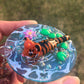 Tiger polymer clay resin keychain art