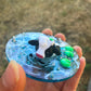 Cow polymer clay resin keychain art