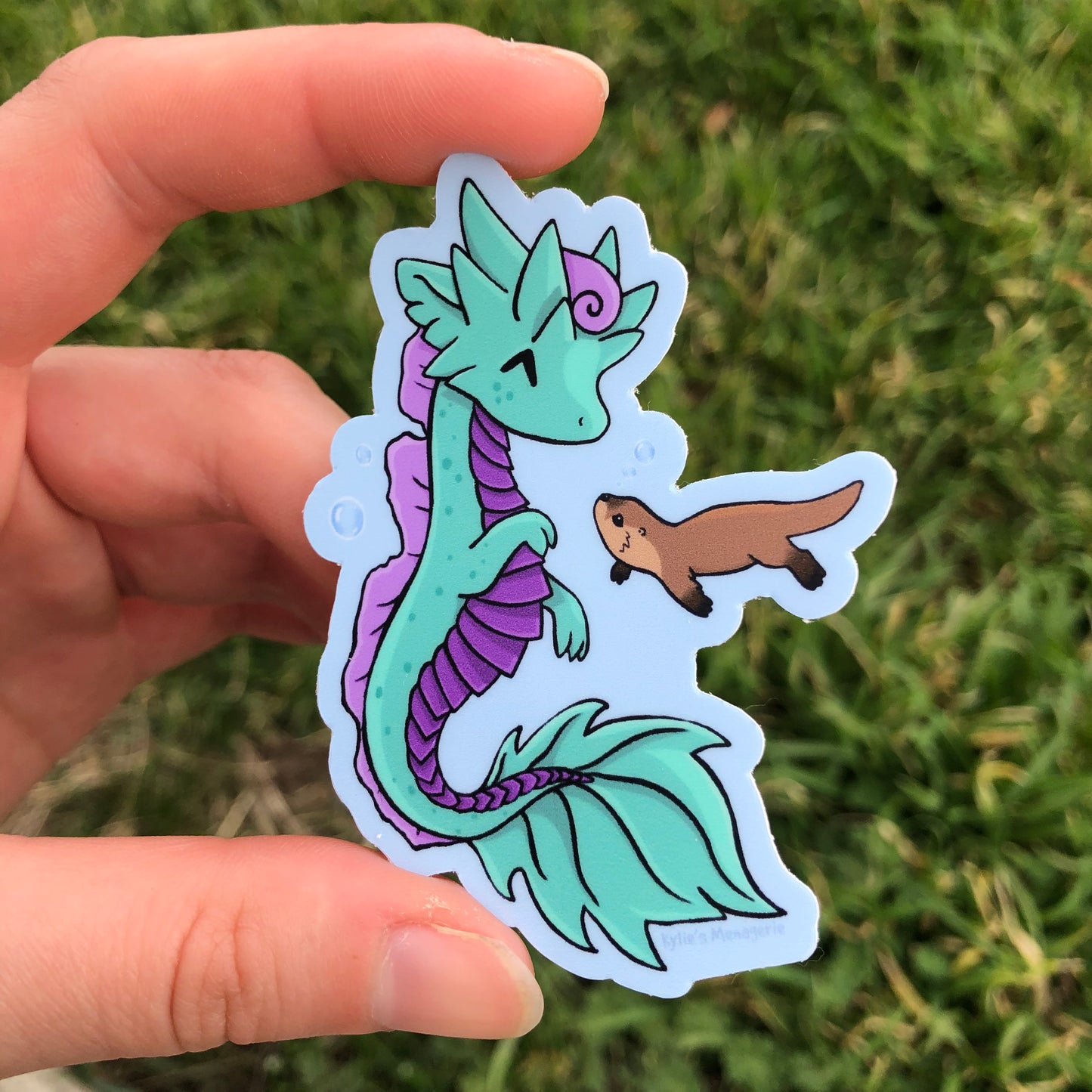 Sea Dragon with Otter Sticker