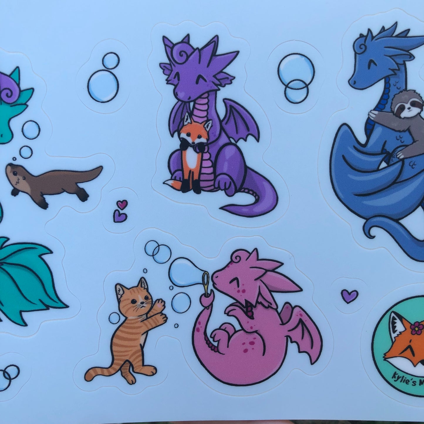 “Dragons and Friends” Sticker Sheet