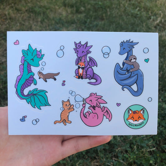 “Dragons and Friends” Sticker Sheet